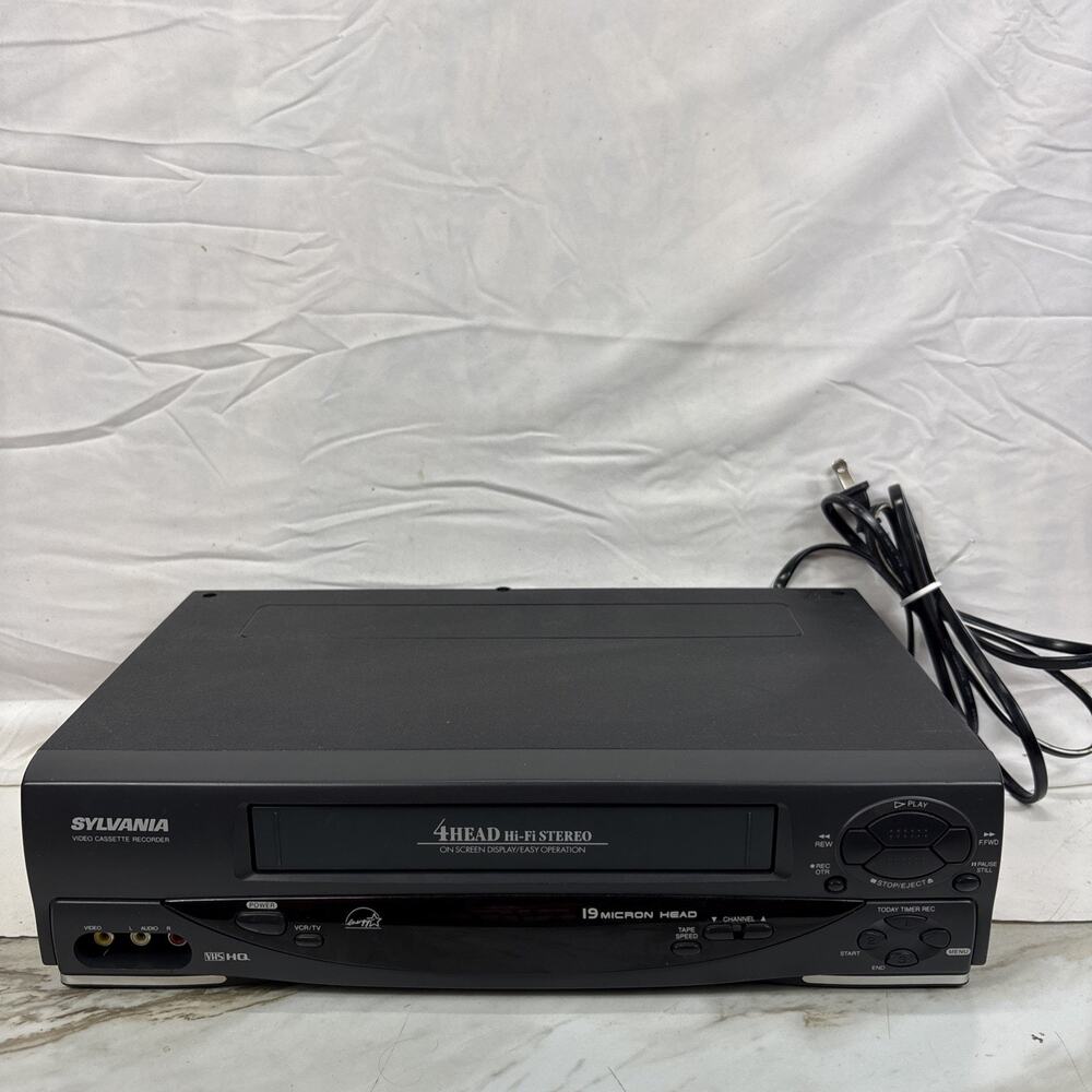 Sylvania 6265FA 4-Head Hi-Fi Stereo VHS VCR Player Recorder with Remote (Tested)